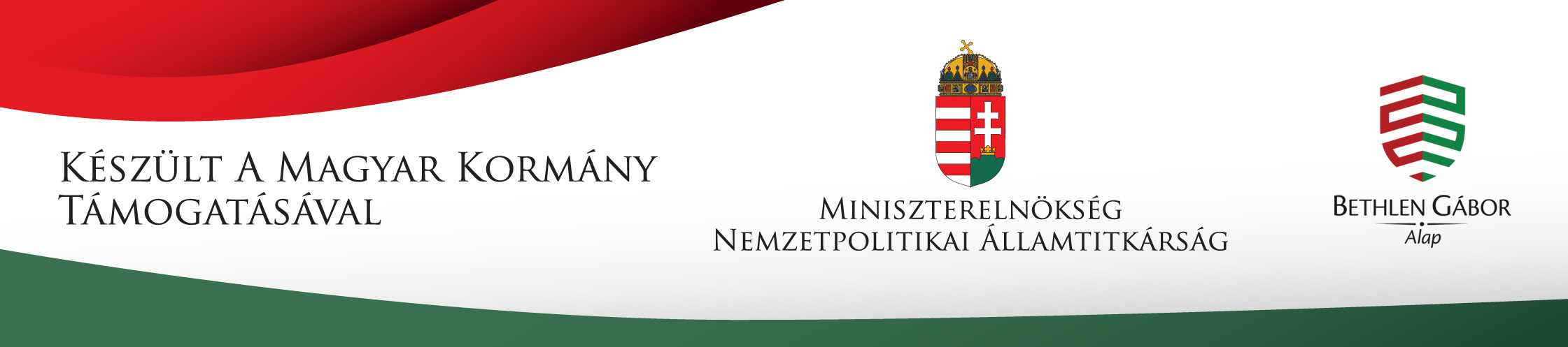 Készült a Magyar Kormány támogatásával hármas logó